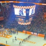A view of the arena from the stands